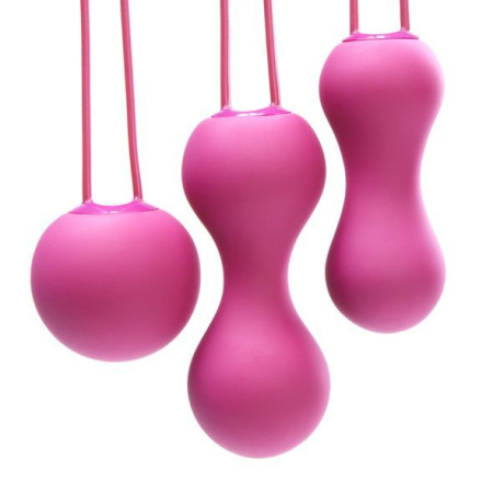 Набор вагинальных шариков Je Joue - Ami Fuchsia, диаметр 3,8-3,3-2,7см, вес 54-71-100гр || 
