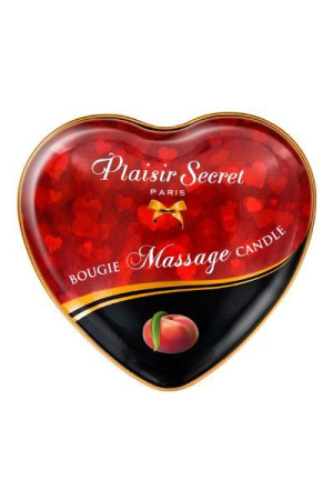 Массажная свеча-сердечко Plaisirs Secrets Peach (35 мл) || 