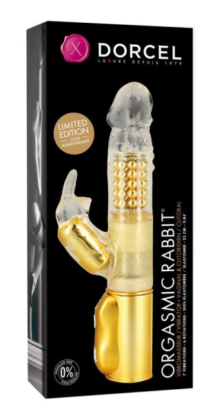 Вибратор-кролик Dorcel Orgasmic Rabbit Gold с жемчужным массажем