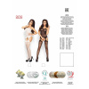 Бодистокинг Passion BS008 white, комбинезон, имитация чулок и пояса || 