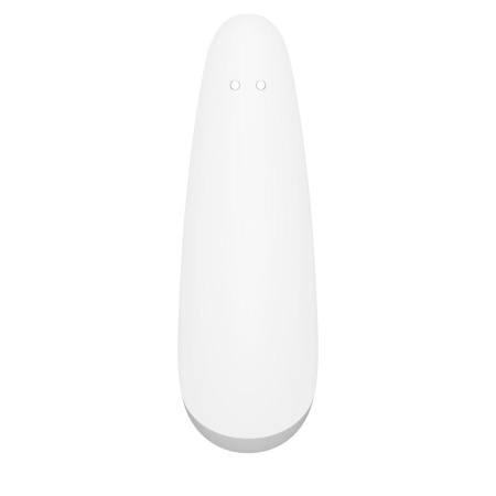 Вакуумный клиторальный стимулятор Satisfyer Curvy 2+ White с управлением через интернет || 
