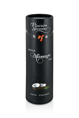 Массажное масло Plaisirs Secrets Coconut (59 мл) с афродизиаками, съедобное, подарочная упаковка || 