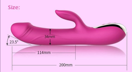 Вибратор-пульсатор Leten Automatical Thrusting Vibrator с подогревом, перезаряжаемый, 10 режимов || 