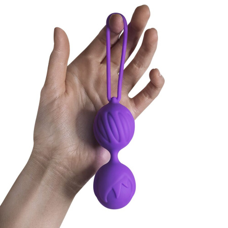 Вагинальные шарики Adrien Lastic Geisha Lastic Balls BIG Violet (L), диаметр 4см, вес 90гр || 