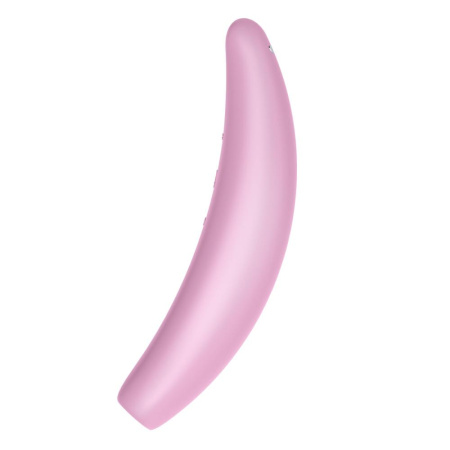 Мощный вакуумный клиторальный стимулятор Satisfyer Curvy 3+ с управлением через интернет || 