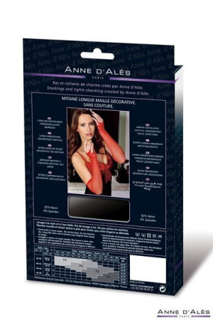 Митенки сетка Anne De Ales Red || 