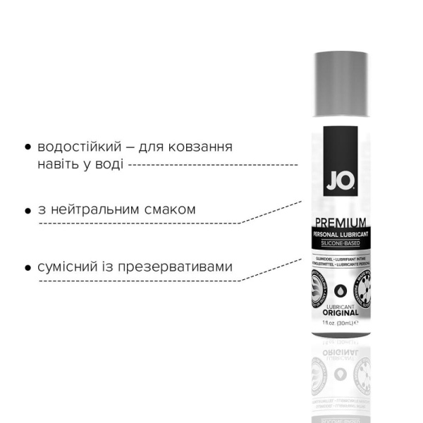 Лубрикант на силиконовой основе System JO PREMIUM — ORIGINAL (30 мл) без консервантов