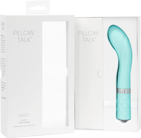 Роскошный вибратор Pillow Talk - Sassy Teal с кристаллом Сваровски для точки G, подарочная упаковка || 