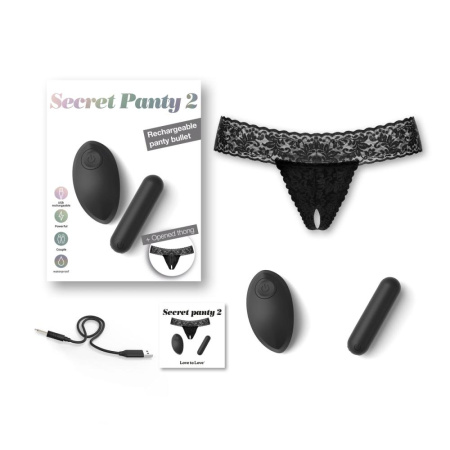 Вибратор Love To Love SECRET PANTY 2, в комплекте трусики, вибропуля, пульт ДУ, 10 режимов работы || 