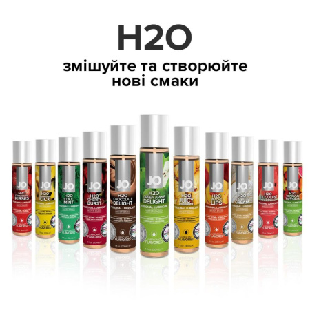 Смазка на водной основе System JO H2O — Green Apple (120 мл) без сахара, растительный глицерин || 