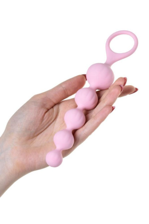 Набор анальных бус Satisfyer Beads Colored, силикон , макс. диаметр 3,3см и 3,5см || 