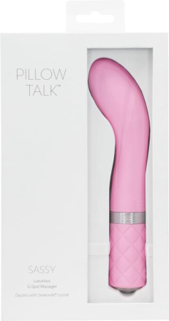 Роскошный вибратор Pillow Talk - Sassy Pink с кристаллом Сваровски для точки G, подарочная упаковка || 