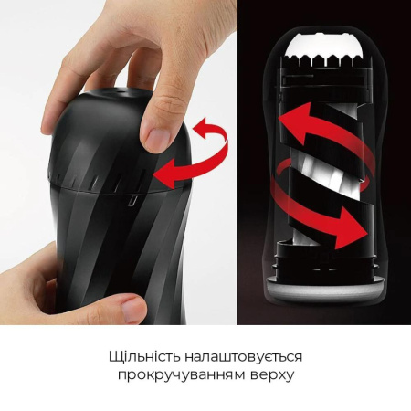 Мастурбатор Tenga Air-Tech Twist Tickle Red с изменяемой тугостью обхвата, эффект глубокого минета || 