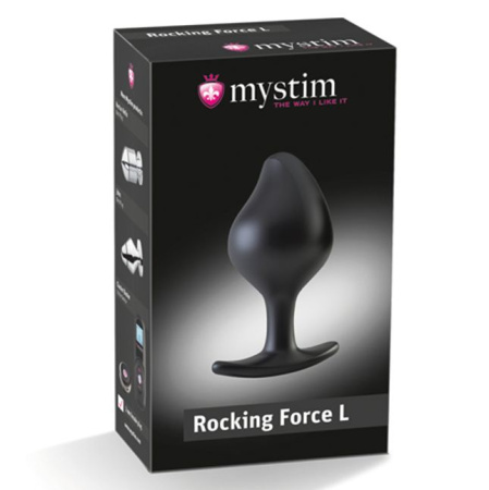 Силиконовая анальная пробка Mystim Rocking Force L для электростимулятора, диаметр 4,7см || 