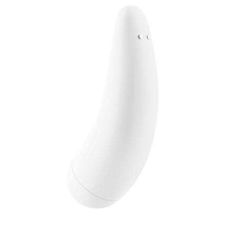 Вакуумный клиторальный стимулятор Satisfyer Curvy 2+ White с управлением через интернет || 