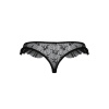 Трусики с оборками DONIA THONG black L/XL - Passion Exclusive || 