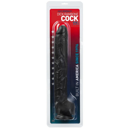 Фаллоимитатор Doc Johnson Dick Rambone Cock Black, диаметр 6см, длина 42см, ПВХ || 