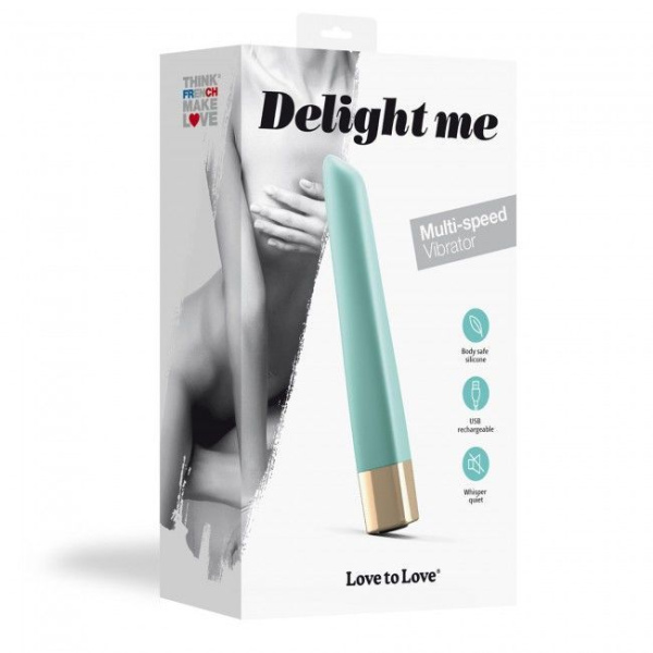 Мощный минивибратор Love To Love Delight Me Menthe с мягким кончиком, 16 режимов работы