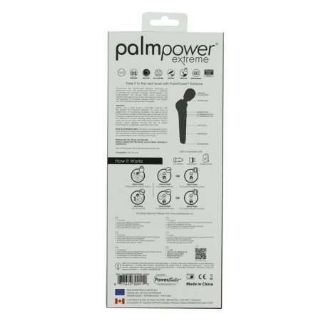 Мощный вибромассажер PalmPower Extreme - Black, 7 режимов, гибкая головка, перезаряжаемый || 