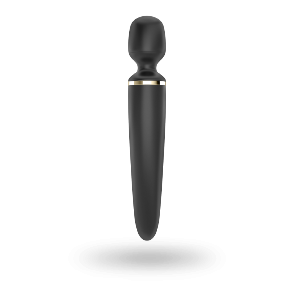 Вибромассажер Satisfyer Wand-er Woman (Black/Gold), водонепроницаемый, мощный, размер XXL