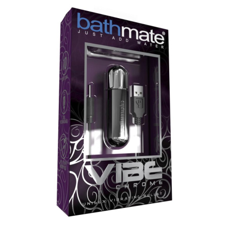 Вибропуля Bathmate Vibe Bullet Chrome, глубокая мощная вибрация || 