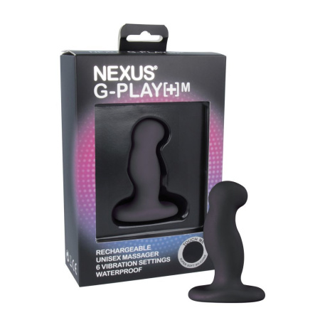 Вибромассажер простаты Nexus G-Play Plus M Black, макс. диаметр 3 см, перезаряжаемый || 