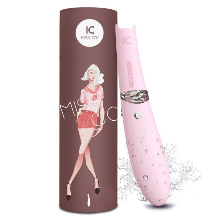 Вакуумный стимулятор с вибрацией KISTOY Miss CC Pink, можно использовать как вибратор, диам. 3,6см || 