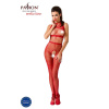 Бодистокинг Passion BS048 red, комбинезон, имитация колгот и открытого топа || 