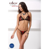 Комплект белья MELISSA BIKINI black L/XL - Passion: лиф со шнуровкой и трусики стринги || 