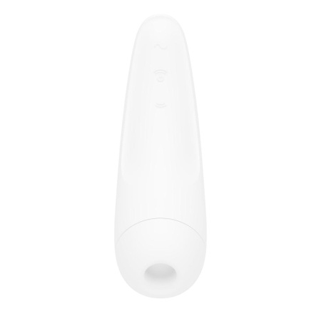 Вакуумный клиторальный стимулятор Satisfyer Curvy 2+ White с управлением через интернет || 