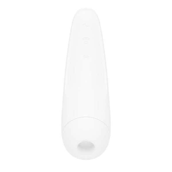 Вакуумный клиторальный стимулятор Satisfyer Curvy 2+ White с управлением через интернет