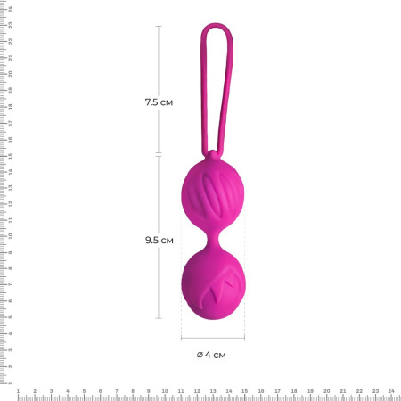 Вагинальные шарики Adrien Lastic Geisha Lastic Balls BIG Magenta (L), диаметр 4см, вес 90гр || 