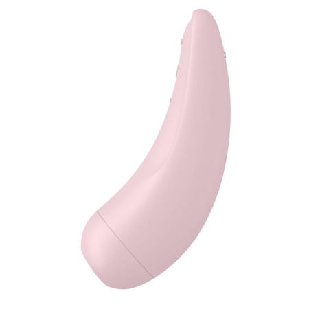 Вакуумный клиторальный стимулятор Satisfyer Curvy 2+ Pink с управлением через интернет || 