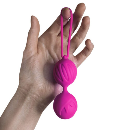 Вагинальные шарики Adrien Lastic Geisha Lastic Balls BIG Magenta (L), диаметр 4см, вес 90гр || 