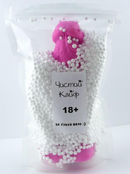 Крафтовое мыло-член с присоской Чистый Кайф Violet size XL, натуральное