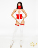 Эротический костюм медсестры “Развратная Аэлита” M, боди на молнии, маска, чулочки || 