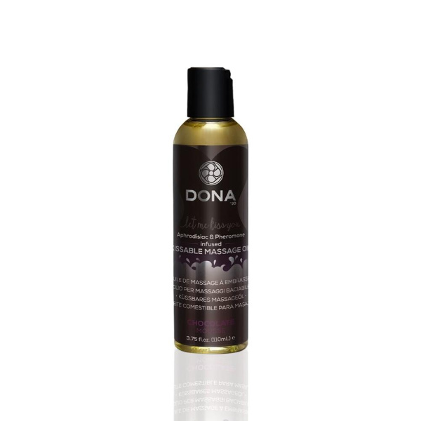 Массажное масло DONA Kissable Massage Oil Chocolate Mousse (110 мл) можно для оральных ласк