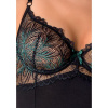 Корсет с пажами FLORIS CORSET black S/M - Passion Exclusive, трусики || 