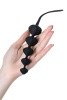 Набор анальных бус Satisfyer Beads Black, силикон, макс. диаметр 3,3 см и 3,5 см || 