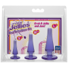 Набор анальных пробок Doc Johnson Crystal Jellies Anal - Purple, макс. диаметр 2см - 3см - 4см || 