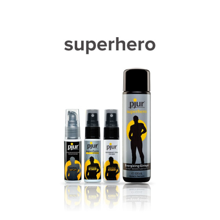 Пролонгирующий спрей pjur Superhero Strong Spray 20 ml, с экстрактом имбиря, впитывается в кожу || 