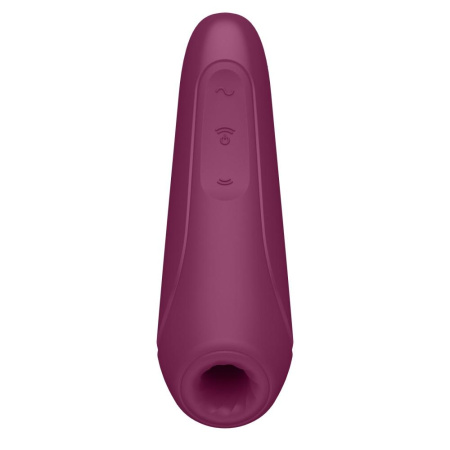 Вакуумный клиторальный стимулятор Satisfyer Curvy 1+ Rose Red с управлением через интернет || 