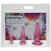 Набор анальных пробок Doc Johnson Crystal Jellies - Pink, макс. диаметр 2см - 3см - 4см || 