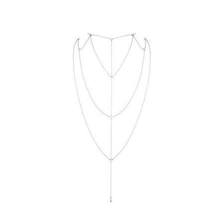 Цепочка для спины Bijoux Indiscrets Magnifique Back and Cleavage Chain - Silver, украшение для тела