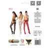 Сексуальные колготки-бодистокинги Passion S022 One Size, Red, имитация чулок и пояса с гартерами || 