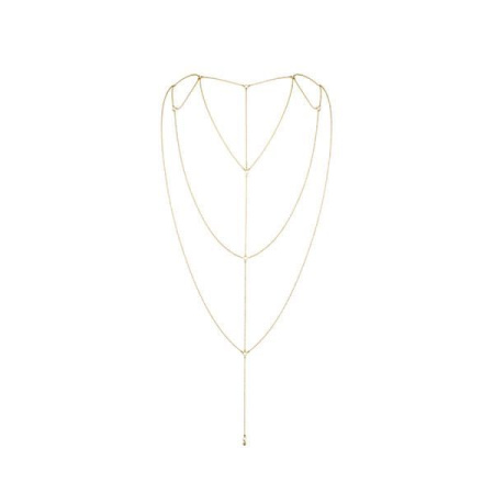 Цепочка для спины Bijoux Indiscrets Magnifique Back and Cleavage Chain - Gold, украшение для тела