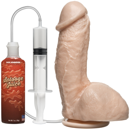 Кончающий фаллоимитатор Doc Johnson The Amazing Squirting Realistic Cock, ПВХ, диаметр 5,1см