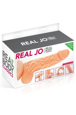 Фаллоимитатор с подвижной крайней плотью Real Body - Real JO, диаметр 4см, TPE || 