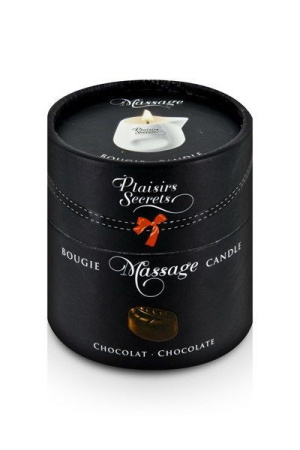 Массажная свеча Plaisirs Secrets Chocolate (80 мл) подарочная упаковка, керамический сосуд || 