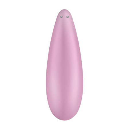 Мощный вакуумный клиторальный стимулятор Satisfyer Curvy 3+ с управлением через интернет || 